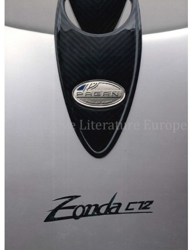 1999 PAGANI ZONDA C12 / C12 S PERS BROCHURE ENGELS