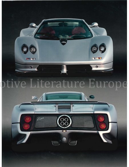 1999 PAGANI ZONDA C12 / C12 S PERS BROCHURE ENGELS