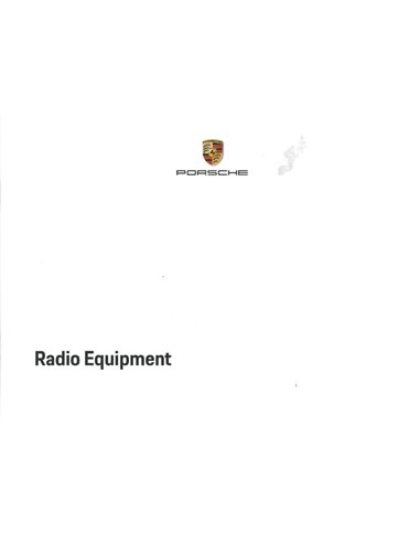 2020 PORSCHE RADIO EQUIPMENT HANDLEIDING