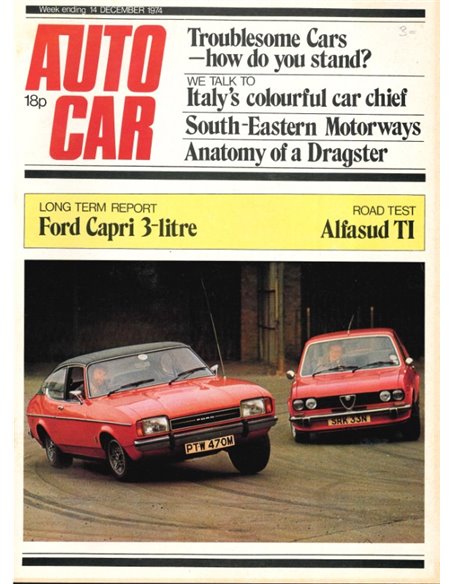 1974 AUTOCAR MAGAZINE 4077 ENGLISH 