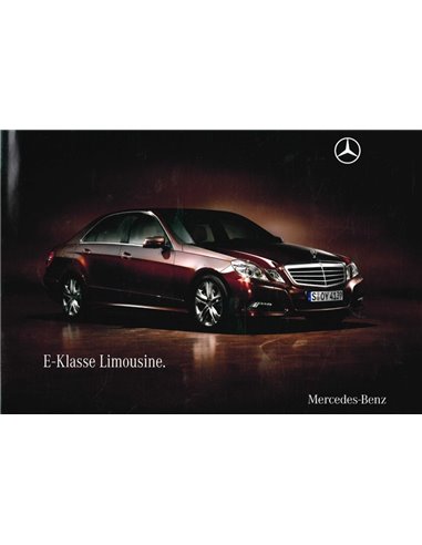 2009 MERCEDES BENZ E-KLASSE SEDAN BROCHURE DUITS