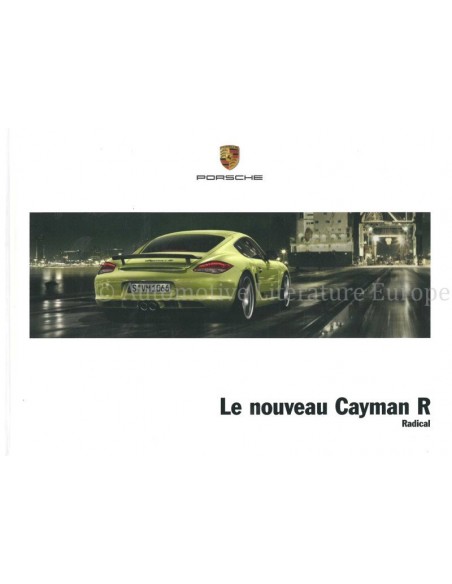 2011 PORSCHE CAYMAN R HARDCOVER PROSPEKT FRANZÖSISCH