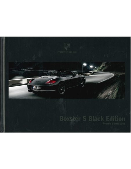 2011 PORSCHE BOXSTER S BLACK EDITION HARDCOVER PROSPEKT FRANZÖSISCH