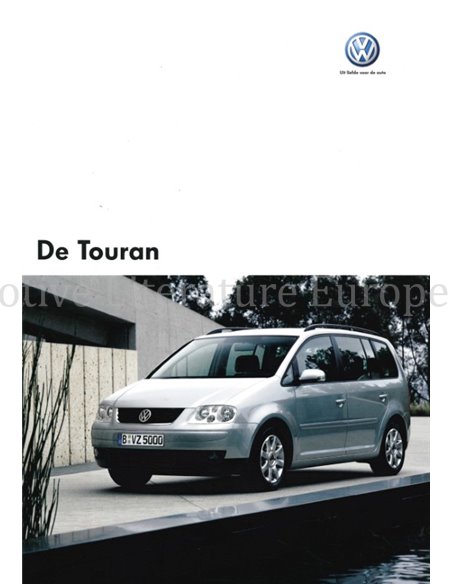 2006 VOLKSWAGEN TOURAN PORSPEKT NIEDERLÄNDISCH