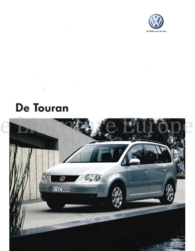 2003 VOLKSWAGEN TOURAN PORSPEKT NIEDERLÄNDISCH