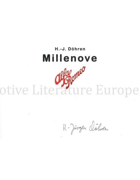 MILLENOVE ALFA ROMEO 1900 (1950-1959) GESIGNEERD DOOR DE AUTEUR !