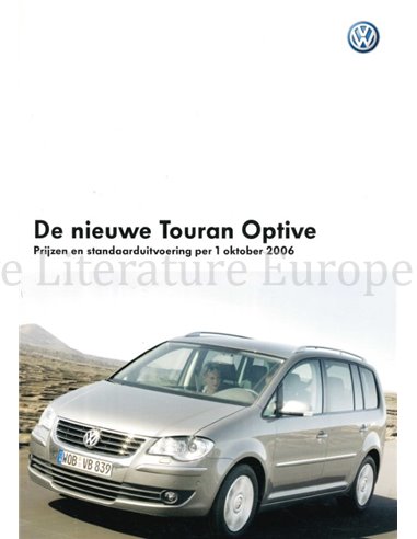 2006 VOLKSWAGEN TOURAN OPTIVE PORSPEKT NIEDERLÄNDISCH