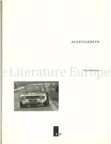 ALLEGGERITA (ALFA  ROMEO GTA) (GELIMITEERD 530/2500)