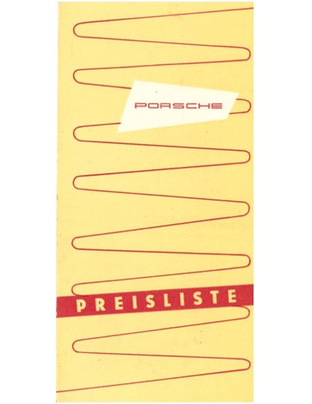 1954 PORSCHE 356 PREISLISTE DEUTSCH