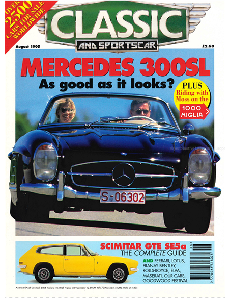 1995 CLASSIC AND SPORTSCAR MAGAZIN AUGUST ENGLISCH