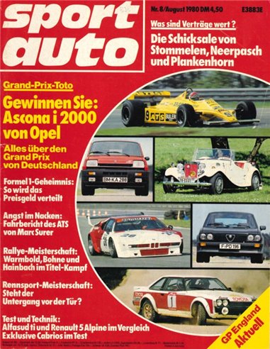 1980 SPORT AUTO MAGAZINE 08 GERMAN