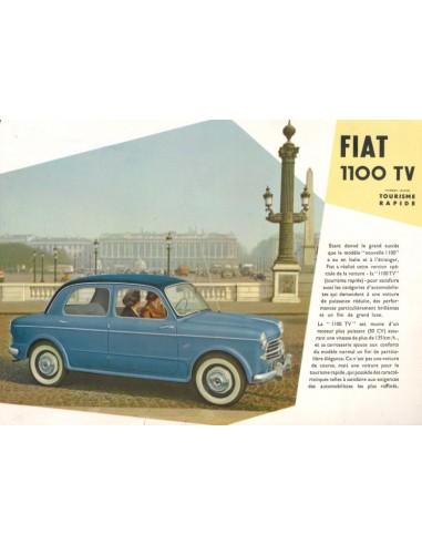 1959 FIAT 1100 TV DATEBNBLATT FRANZÖSISCH