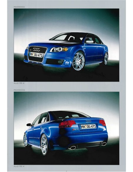 2005 AUDI RS4 SALOON HARDBACK PRESSKIT ENGLISH