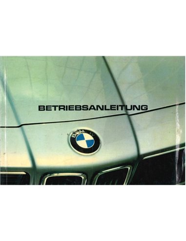 1983 BMW 6 SERIES OWNERS MANUAL GERMAN