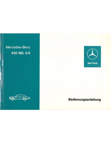 1975 MERCEDES BENZ S KLASSE INSTRUCTIEBOEKJE DUITS