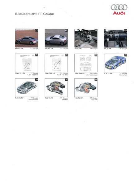 1998 AUDI TT COUPÉ PRESSKIT ENGLISH