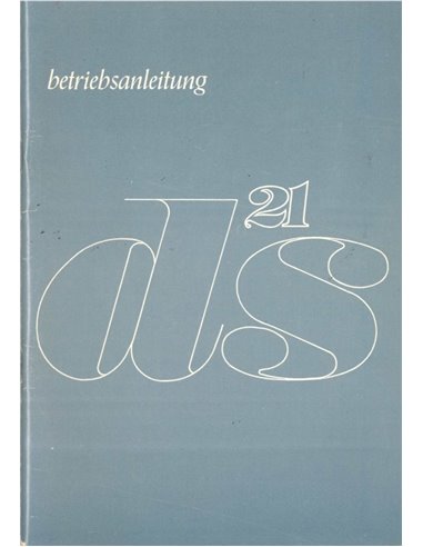 1969 CITROEN DS 21 OWNERS MANUAL GERMAN