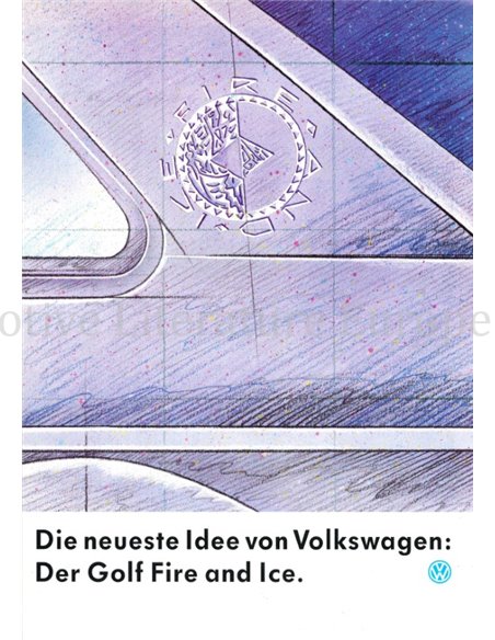 1990 VOLKSWAGEN GOLF FIRE AND ICE BROCHURE GERMAN