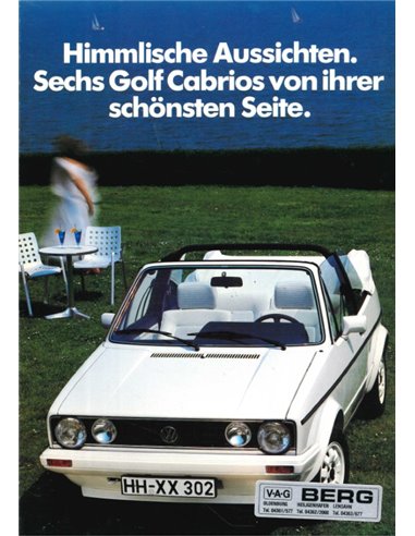 1984 VOLKSWAGEN GOLF CABRIO PROSPEKT DEUTSCH