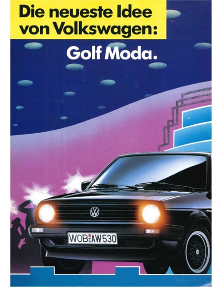 1990 VOLKSWAGEN GOLF MODA BROCHURE DUITS