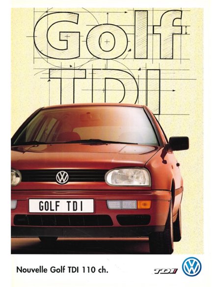 1993 VOLKSWAGEN GOLF TDI BROCHURE FRANS