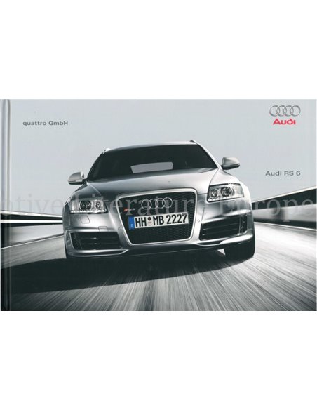 2007 AUDI RS6 AVANT HARDCOVER BROCHURE ENGELS