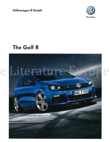 2010 VOLKSWAGEN GOLF R BROCHURE ENGELS