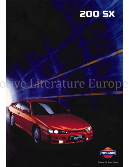 1998 NISSAN 200SX BROCHURE DUITS