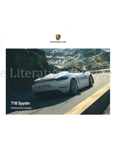 2020 PORSCHE 718 SPYDER HARDCOVER PROSPEKT ITALIENISCH