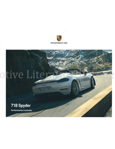 2020 PORSCHE 718 SPYDER HARDCOVER PROSPEKT ITALIENISCH