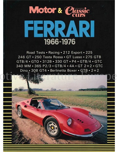 MOTOR AND THOROUGHBRED & CLASSIC CARS FERRARI 1966-1976 ( BROOKLANDS)