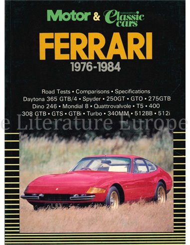 MOTOR AND THOROUGHBRED & CLASSIC CARS FERRARI 1976-1984 ( BROOKLANDS)