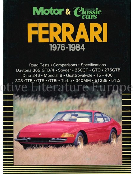 MOTOR AND THOROUGHBRED & CLASSIC CARS FERRARI 1976-1984 ( BROOKLANDS)