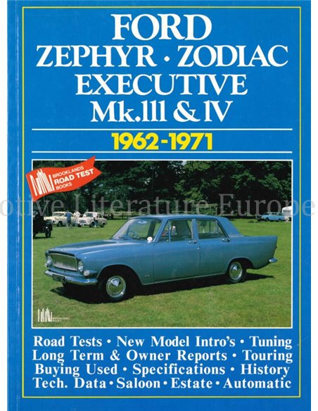 FORD ZEPHYR - ZODIAC - EXECUTIVE - Mk.III & IV 1962-1971 (BROOKLANDS ROAD TEST)