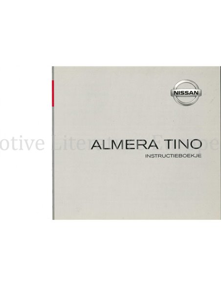 2000 NISSAN ALMERA TINO OWNER'S MANUAL DUTCH