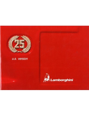 1988 LAMBORGHINI COUNTACH 25TH ANNIVERSARY USA VERSIE INSTRUCTIEBOEK