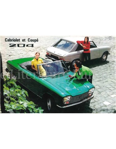 1969 PEUGEOT 204 CABRIOLET | COUPE BROCHURE FRANS