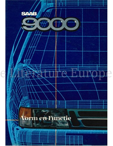 1989 SAAB 9000 FORM & FUNKTION PROSPEKT NIEDERLÄNDISCH