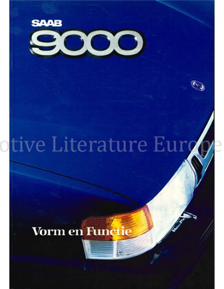 1987 SAAB 9000 VORM & FUNCTIE BROCHURE NEDERLANDS