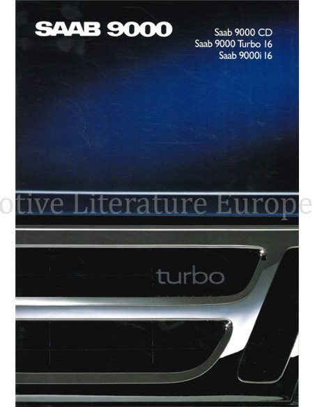 1988 SAAB 9000 BROCHURE NEDERLANDS