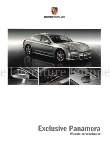 2011 PORSCHE PANAMERA EXCLUSIVE HARDCOVER PROSPEKT ENGLISCH (US)