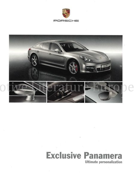 2011 PORSCHE PANAMERA EXCLUSIVE HARDCOVER PROSPEKT ENGLISCH (US)