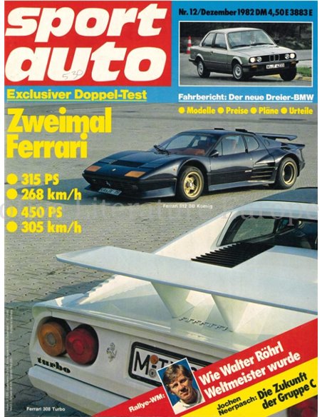 1982 SPORT AUTO MAGAZINE 12 DEUTSCH