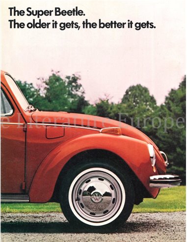 1972 VOLKSWAGEN SUPER BEETLE BROCHURE ENGLISH (US)