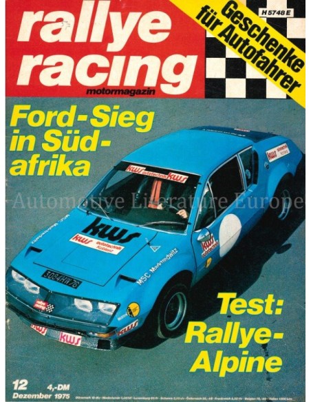 1975 RALLYE RACING MAGAZIN 12 DEUTSCH