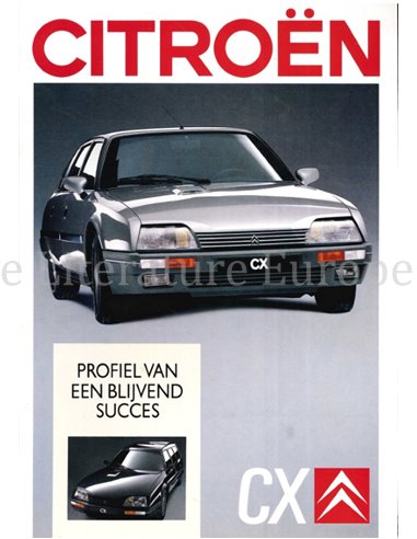 1989 CITROËN CX BROCHURE DUTCH