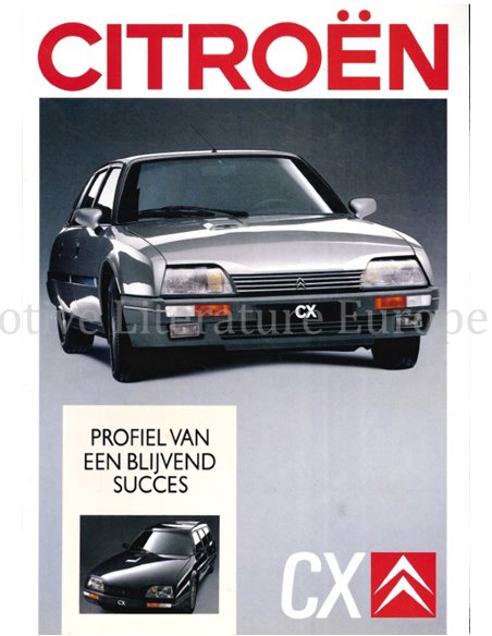 1989 CITROËN CX PROSPEKT NIEDERLÄNDISCH