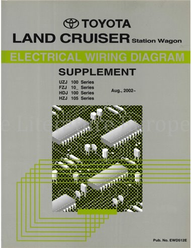 2002 TOYOTA LANDCRUISER STATION WAGON ELEKTRIKPLAN SCHALTPLAN WERKSTATTHANDBUCH ENGLISCH