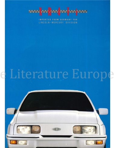 1988 MERKUR XR4TI BROCHURE ENGELS (USA)