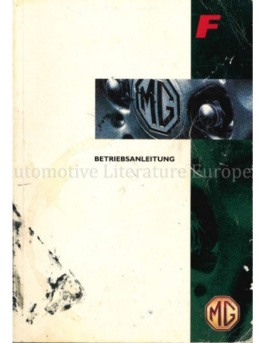 1997 MG MGF OWNERS MANUAL GERMAN